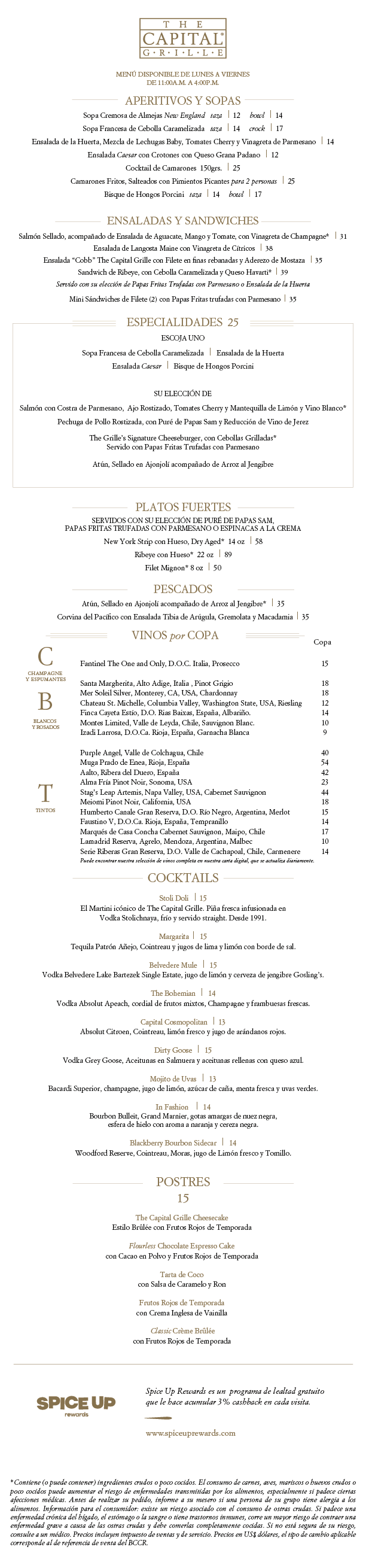 Menu Almuerzo