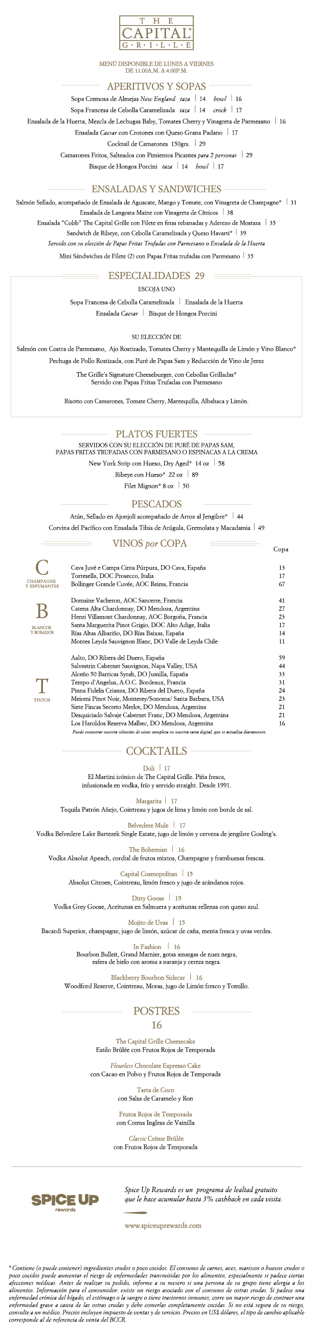 Menu Almuerzo